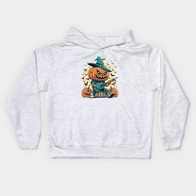 Coolest Pumpkin In The Patch Kids Hoodie by BukovskyART